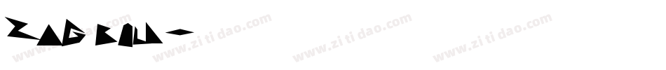 Zag Bold字体转换